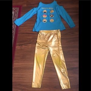 Cute top and pants for girls size 6